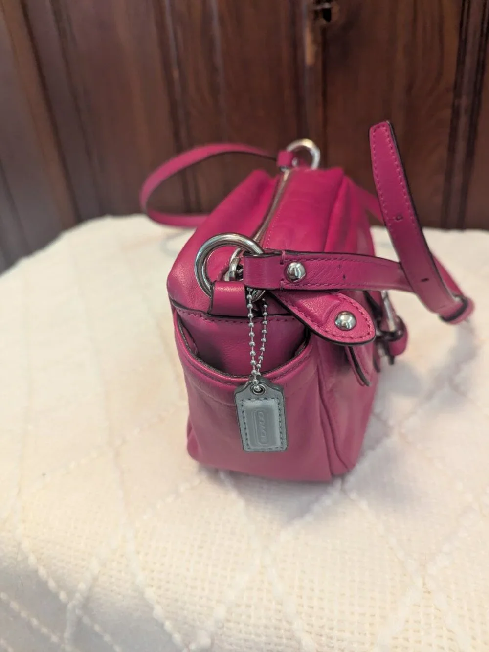 Coach Campbell Soho Flap Buckle Zip Leather Crossbody Camera Bag No. F25150